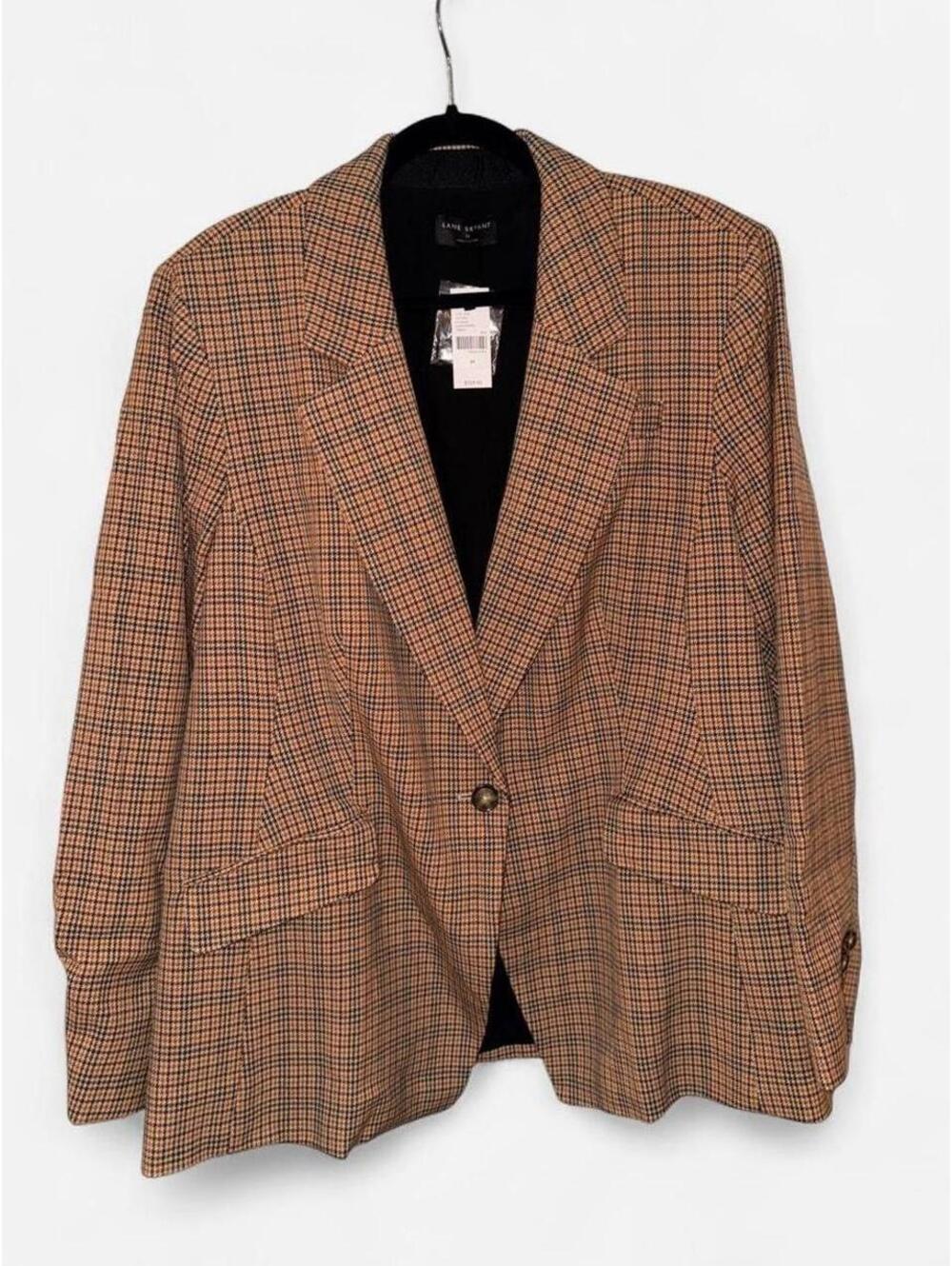 Lane Bryant Women's Brown and Tan Jacket